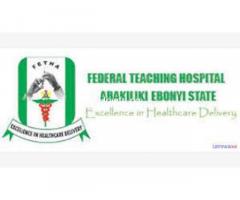 Federal Teaching Hospital Abakaliki 2022/23 Session Admission Forms are on sales